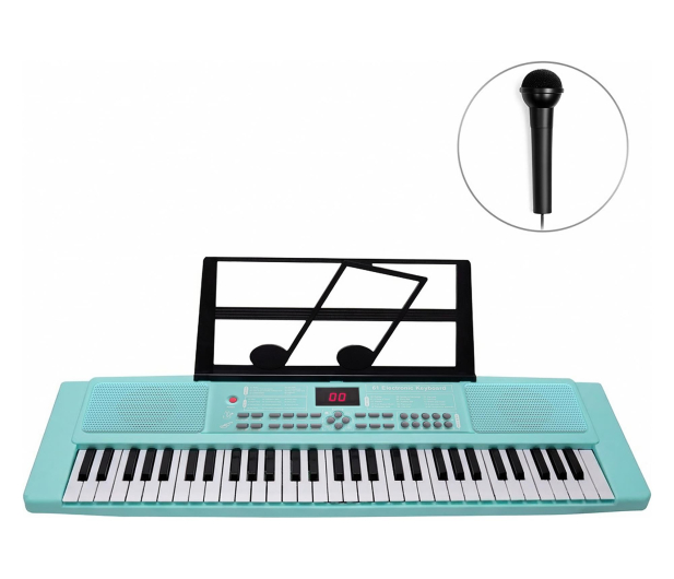 MusicMate Keyboard MM-04 KeyDeluxe Turkusowy - 1588174 - zdjęcie